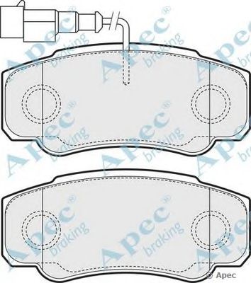 APEC BRAKING pad1554 -  Комплект тормозных колодок, дисковый тормоз